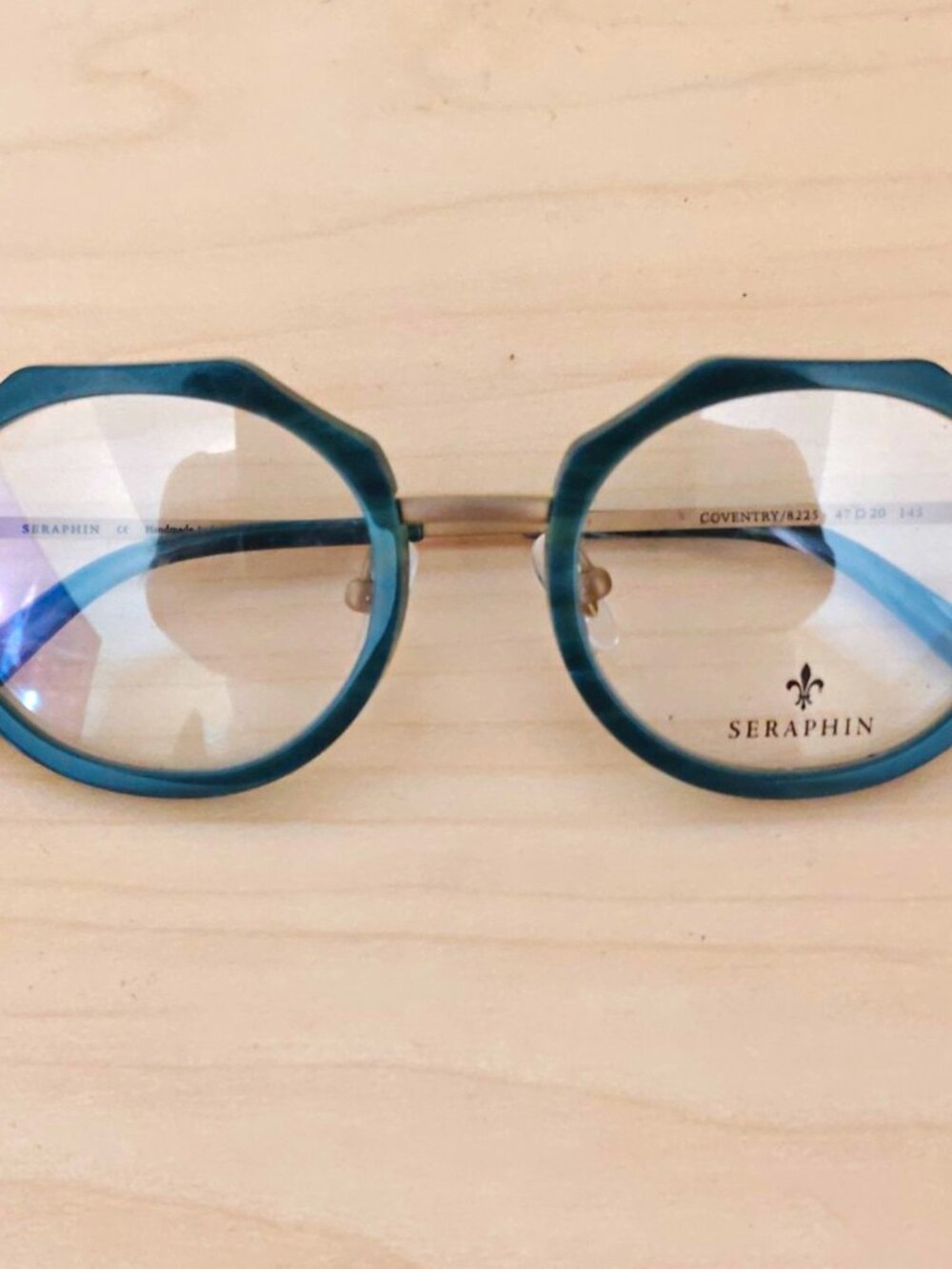 SERAPHIN Coventry 8225 Blue Eyeglasses Frame Japan 47-20-145 New